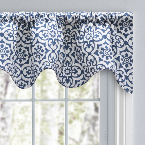 Ellis Curtain Classic Narrow 12 in. L Polyester/Cotton Ruffled Valance in  White 730462148001 - The Home Depot