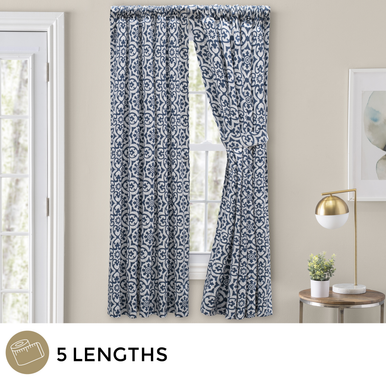 ATHENS - PAIR OF TAILORED PANELS WITH TIEBACKS