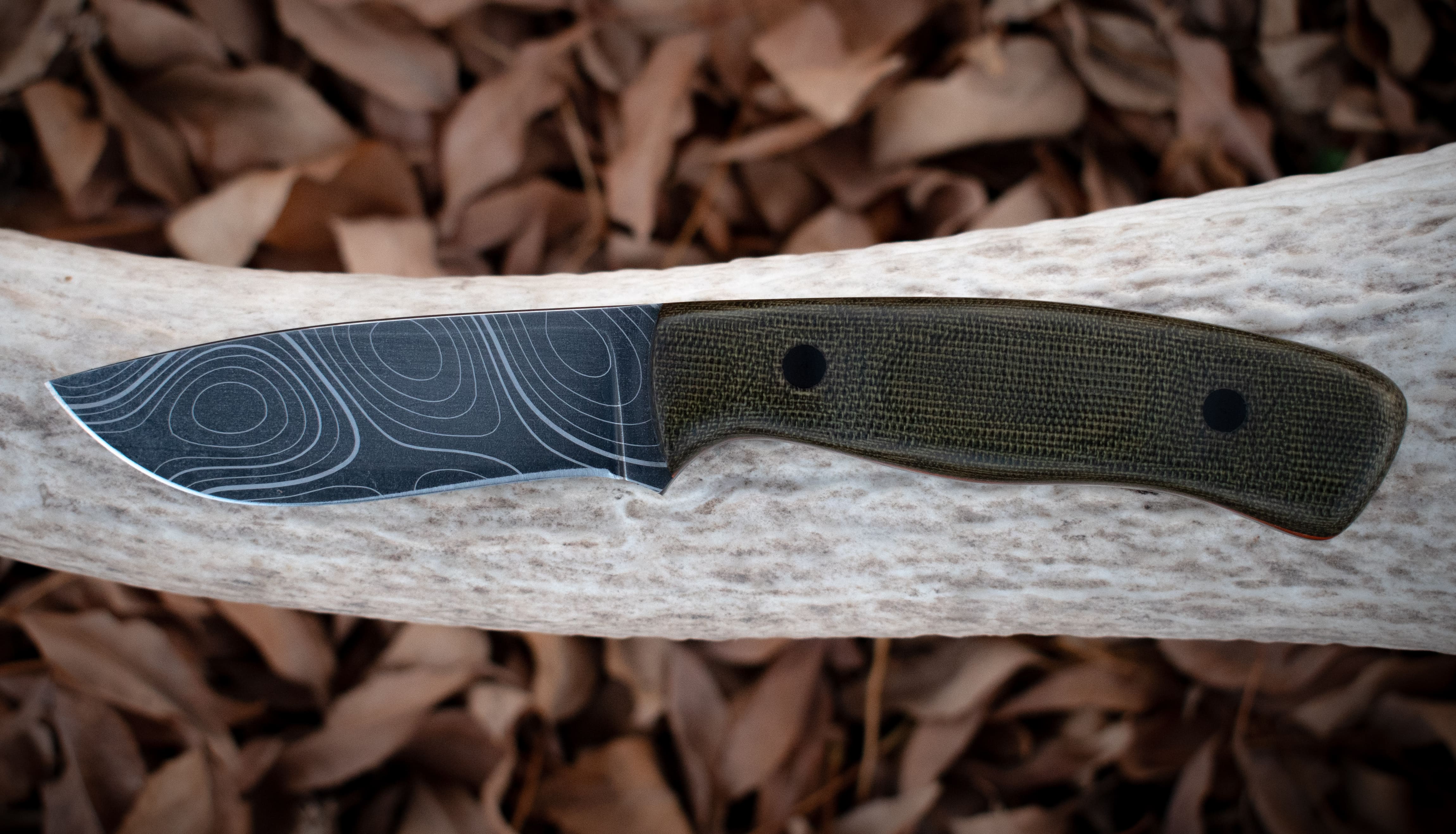 EDC Mini Cleaver/ Handmade Damascus Steel/ Bushcraft knife