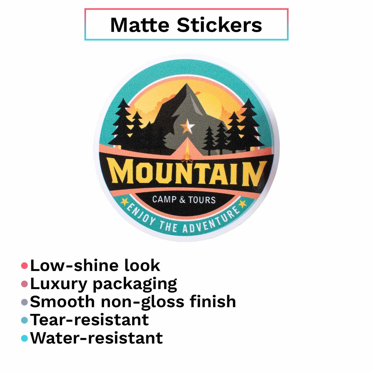 Custom Matte Stickers | No Minimum Order | Custom Genie