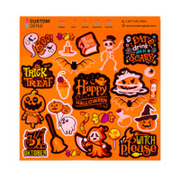 Halloween Fluorescent Orange Assortment (26 Stickers)