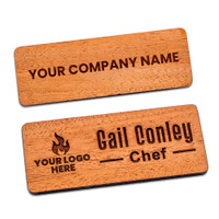 Engraved Wooden Name Badge