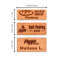Engraved Wooden Name Badge