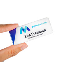 Borderless Plastic Name Badge