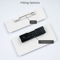 Borderless Plastic Name Badge