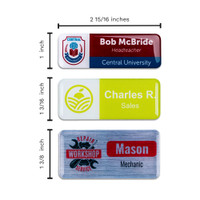 Borderless Plastic Name Badge