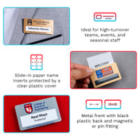 Metal Reusable Name Badge