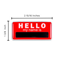 Plastic Reusable Name Badge