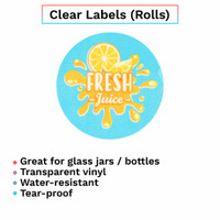 Clear Gloss Labels on Rolls