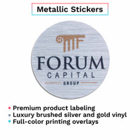 Metallic Brushed Silver Sticker Sheet
