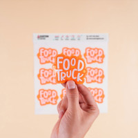 Fluorescent Orange Sticker Sheet