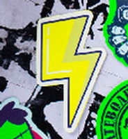 Fluorescent Yellow Sticker Sheet