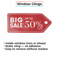 Window Clings - Standard (white)