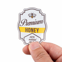 Clear Sticker Sheet with White Ink (NON-MET)-Large Sizes