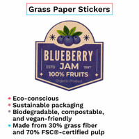 Grass Paper Labels on Rolls