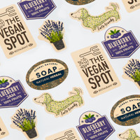 Grass Paper Labels on Rolls