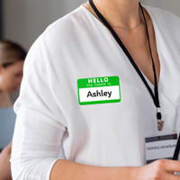 "Hello My Name Is" Vinyl Name Tags 6 pieces