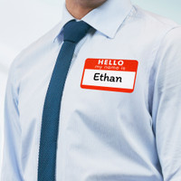 "Hello My Name Is" Vinyl Name Tags 6 pieces