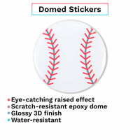 Domed White Vinyl Sticker Sheet