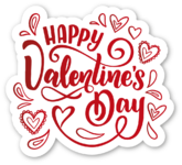 Happy Valentines Day!  (9 Stickers)