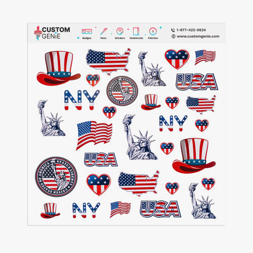USA Patriotic Assortment (31 Stickers)