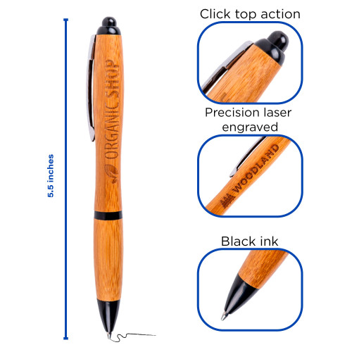 Bamboo Ballpoint Pens - Engraved