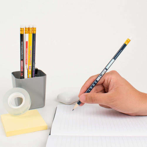 Wooden Pencils with Eraser Customizable with Full-Color Print