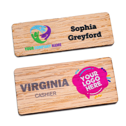 Printed Wooden Name Badge