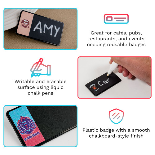 Chalkboard Name Badge (2 15/16" x 1 9/16")