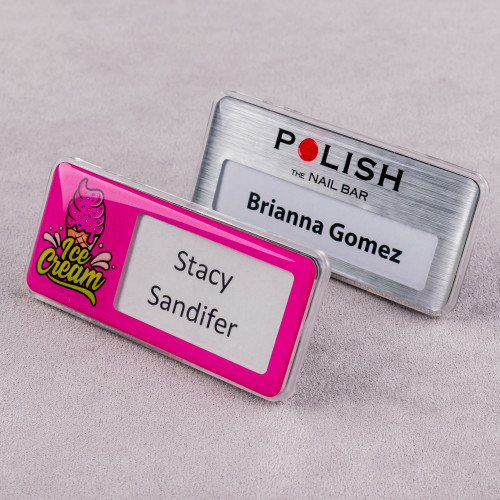 Plastic Reusable Name Badge
