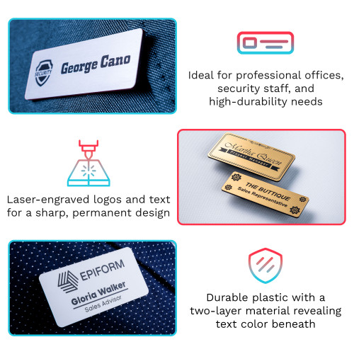Engraved Plastic Name Badge