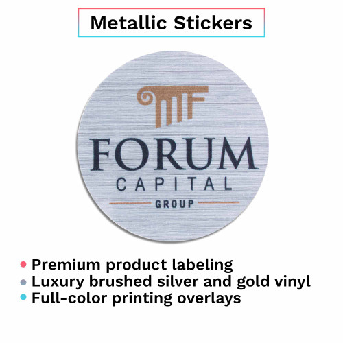 Metallic Brushed Silver Sticker Sheet