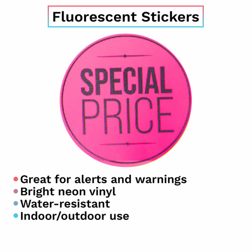 Fluorescent Pink Sticker Sheet