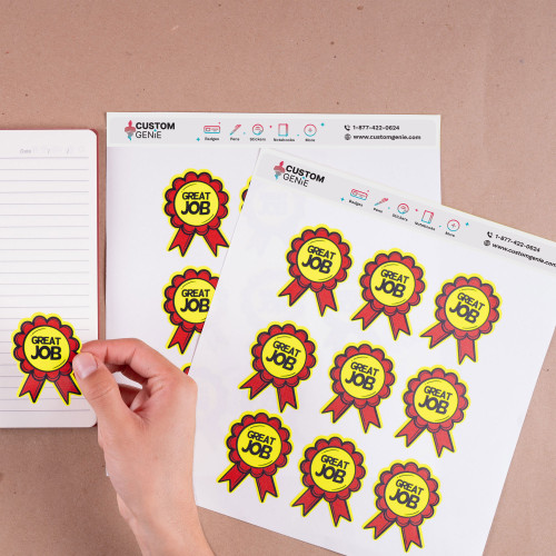 Fluorescent Yellow Sticker Sheet