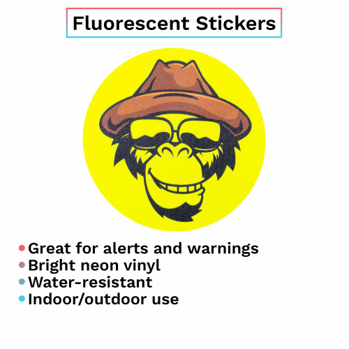 Fluorescent Yellow Sticker Sheet