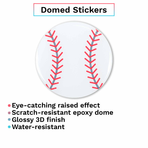 Domed Color Vinyl Sticker Sheet
