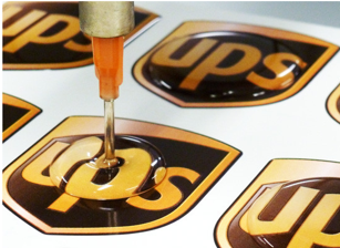 Domed Gold Vinyl Sticker Sheet