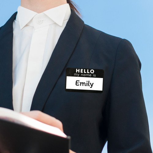 "Hello My Name Is" Vinyl Name Tags 6 pieces