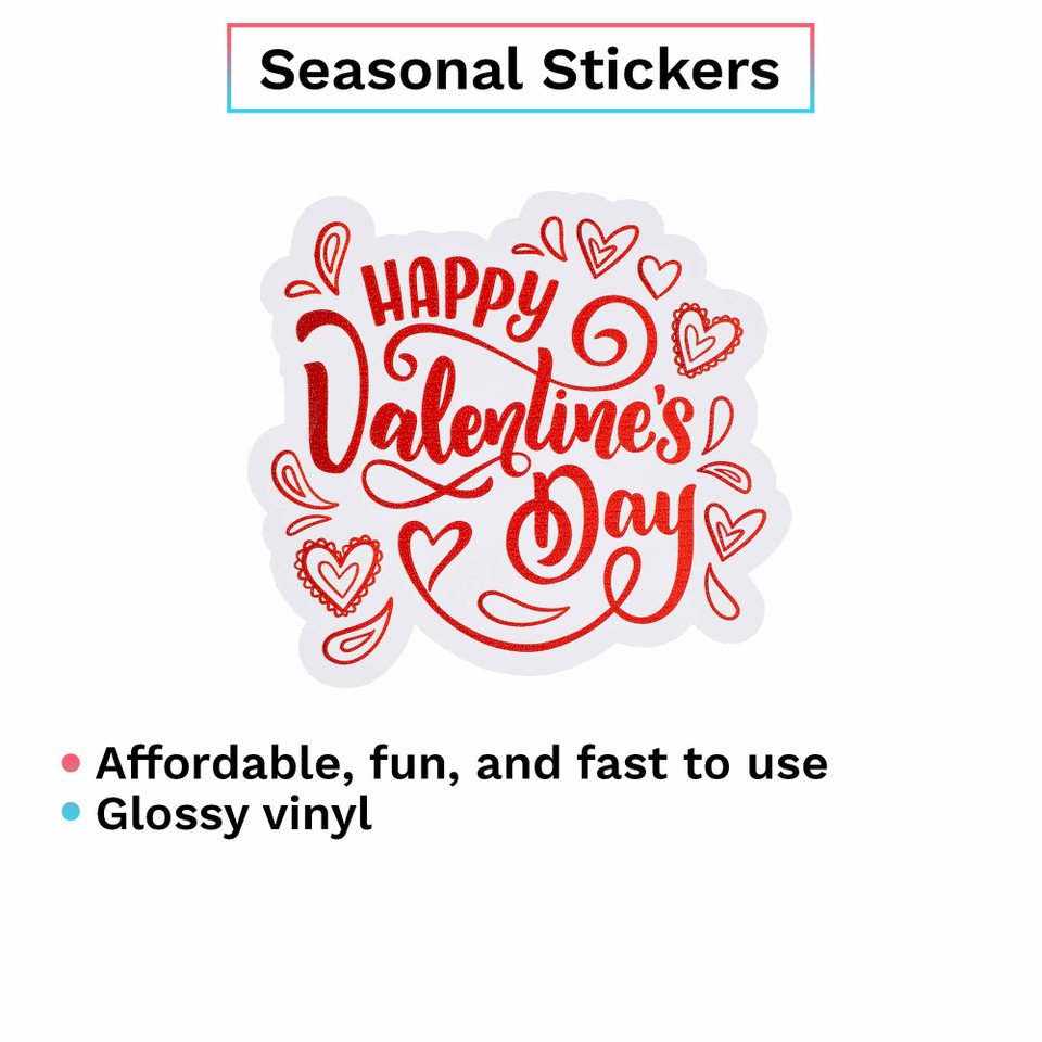 Happy Valentines Day!  (9 Stickers)