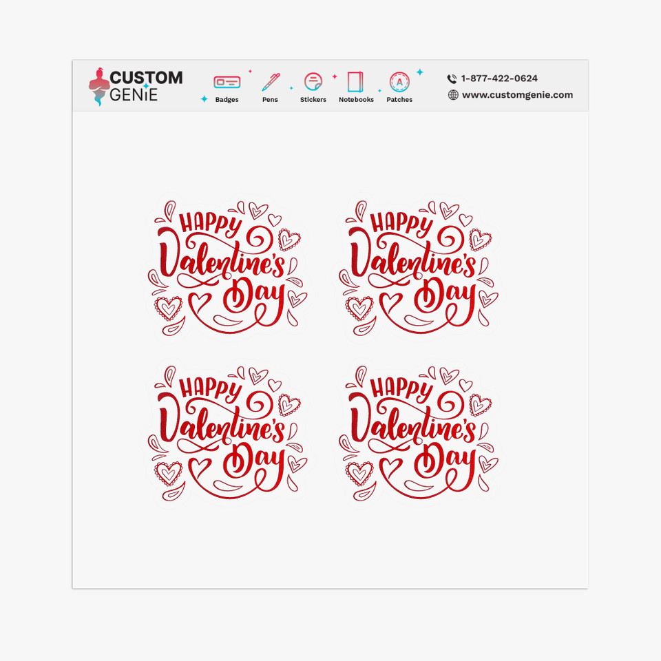 Happy Valentines Day!  (9 Stickers)