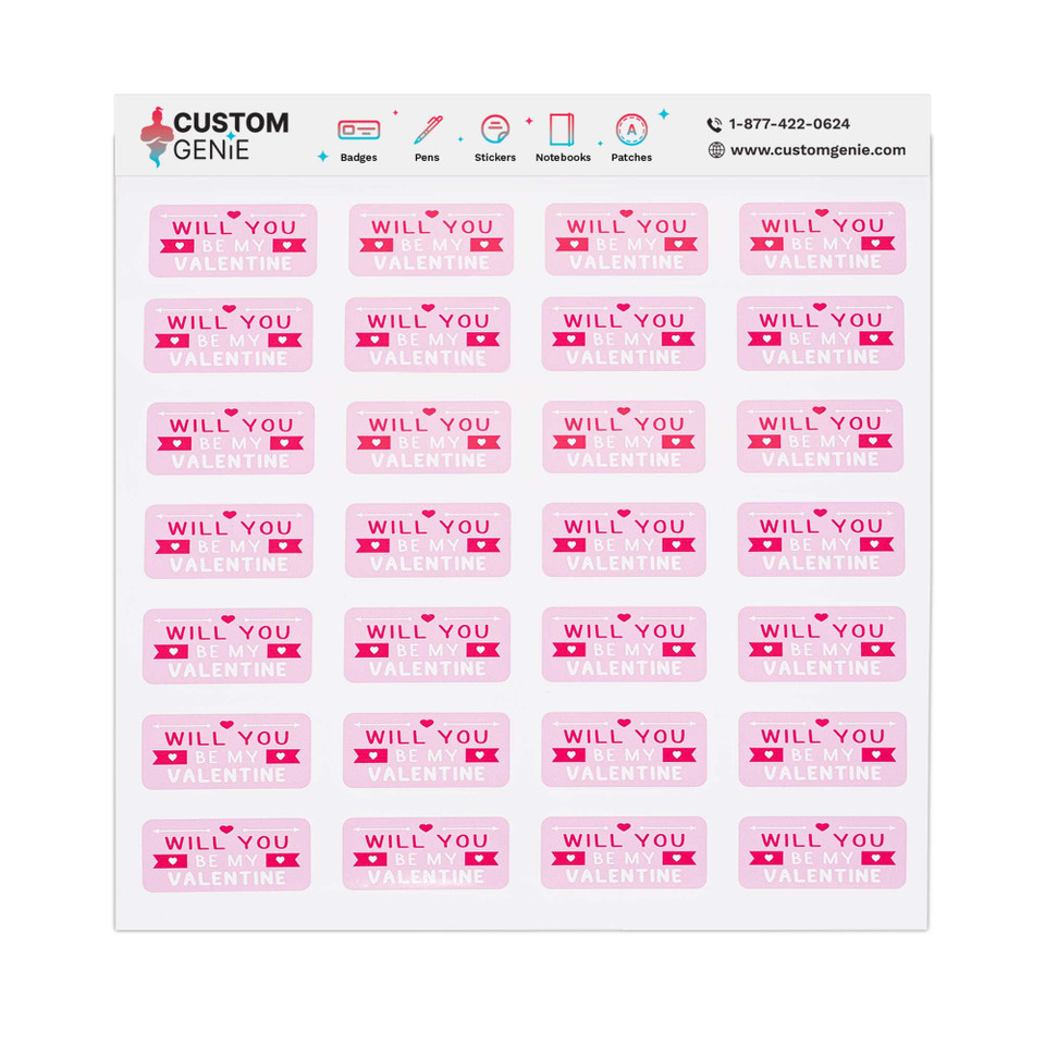 Will You Be My Valentine (32 Stickers)