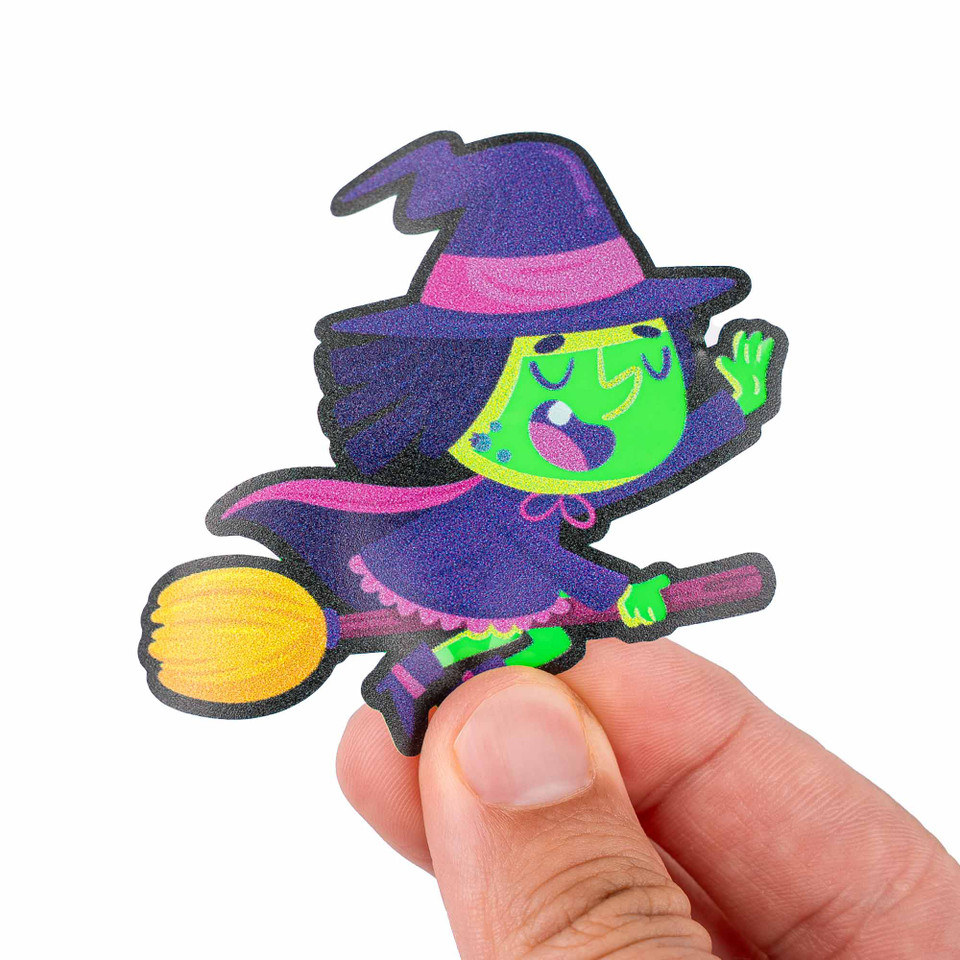 Halloween Fluorescent Green Assortment (26 Stickers)