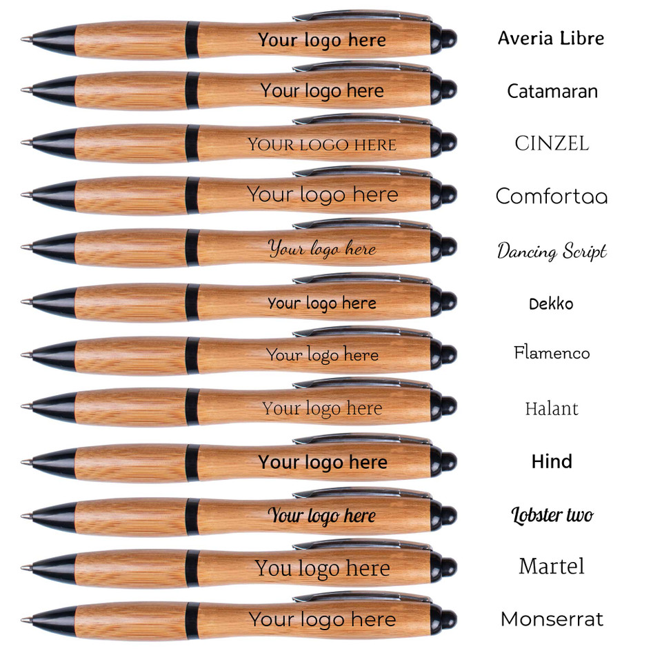 Bamboo Ballpoint Pens - Printed