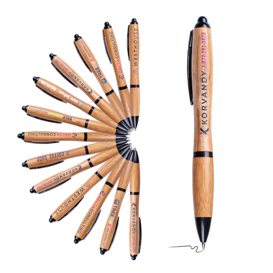 Bamboo Ballpoint Pens - Printed