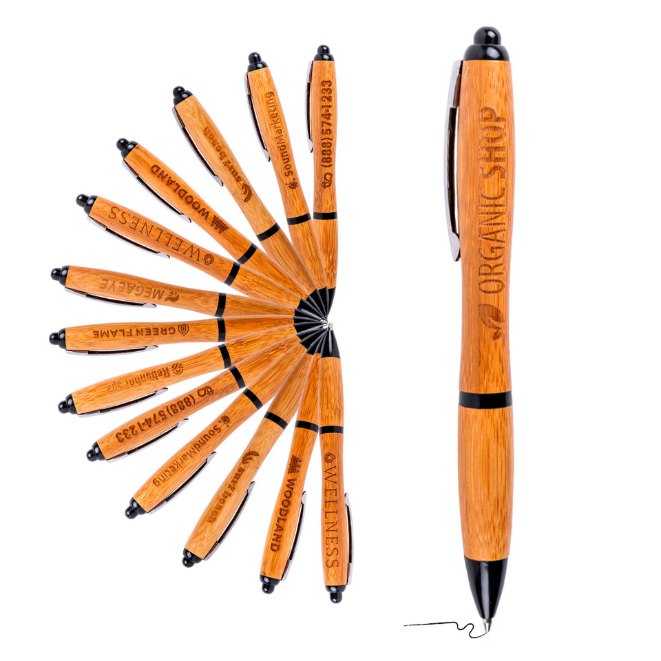 Bamboo Ballpoint Pens - Engraved