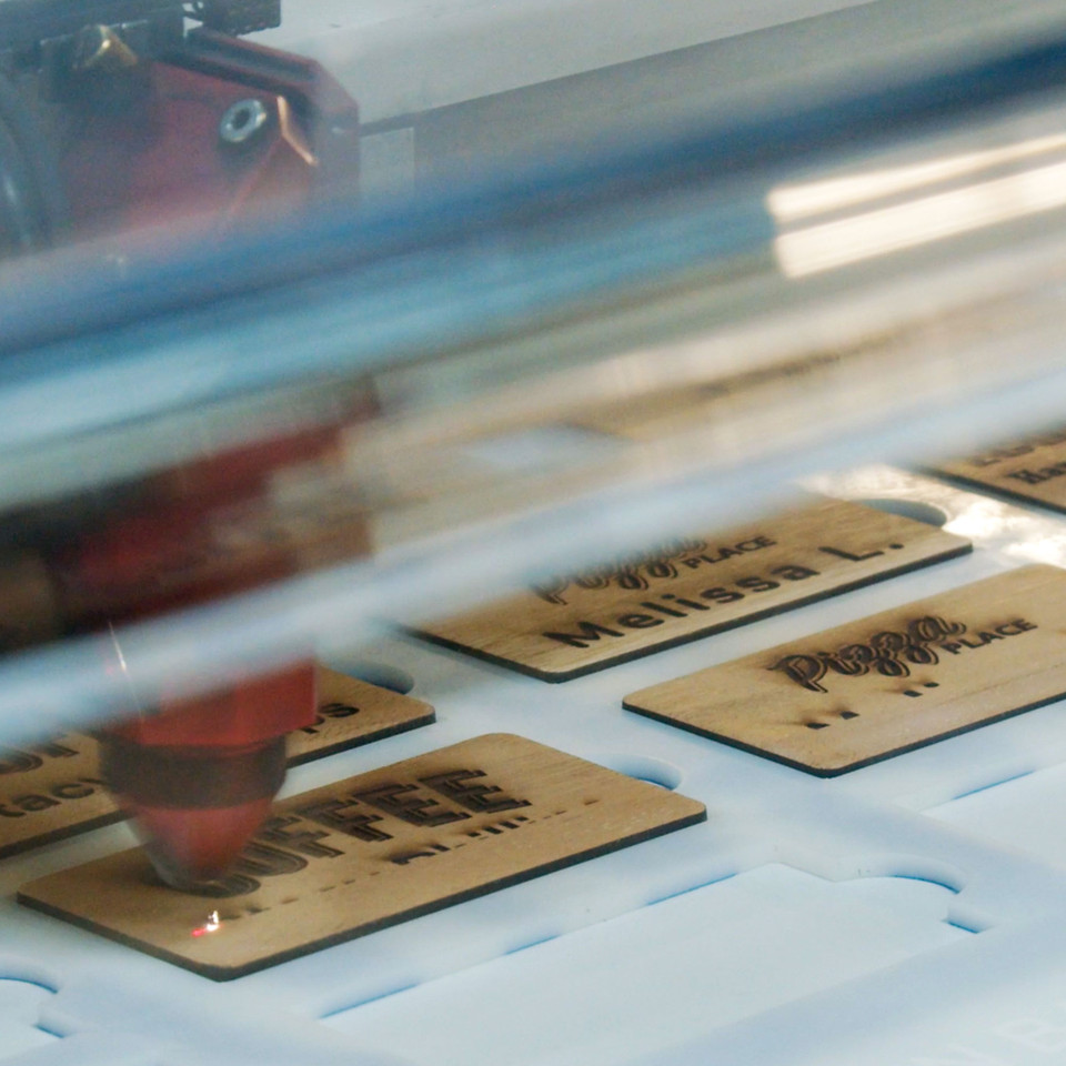 Engraved Wooden Name Badge