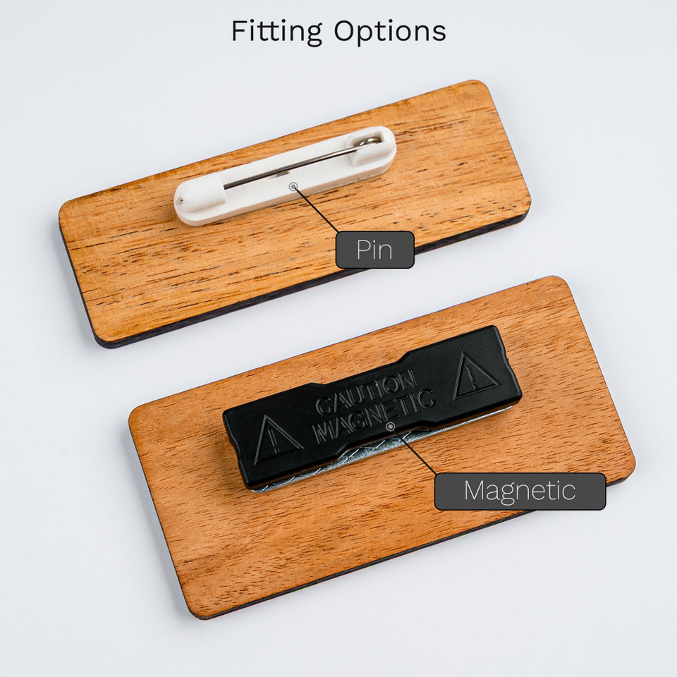 Engraved Wooden Name Badge