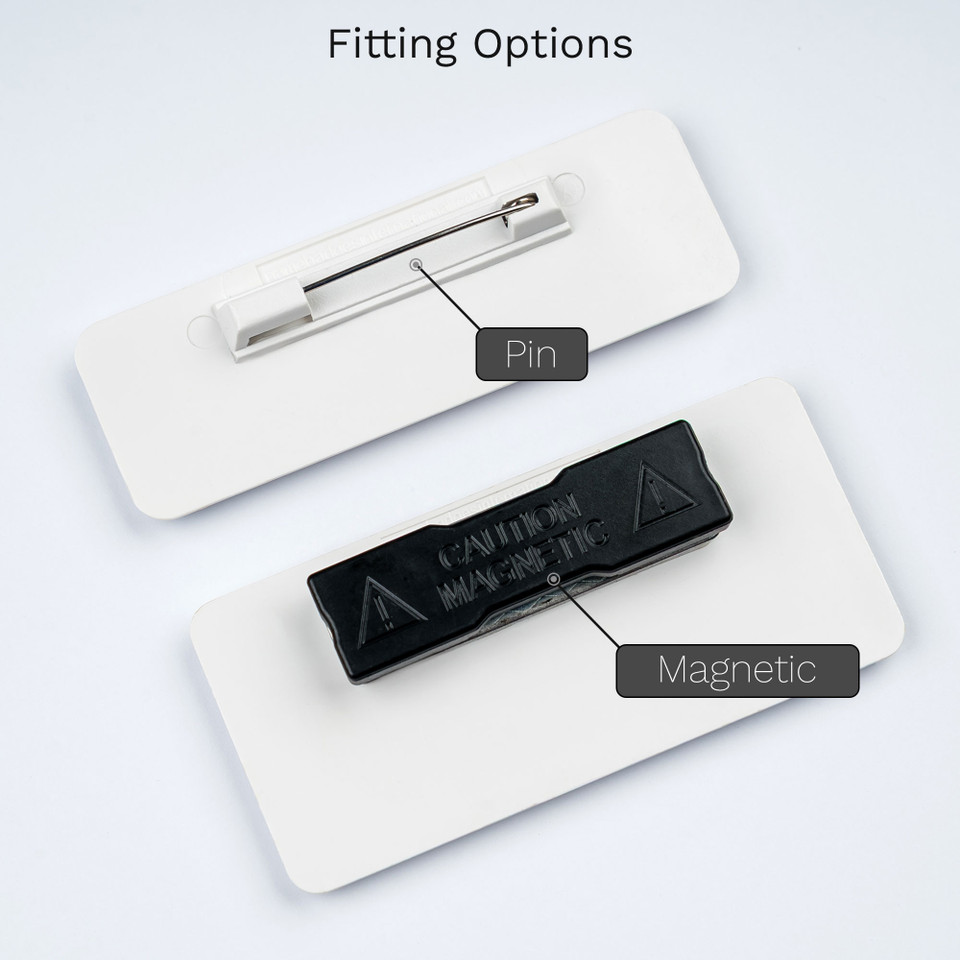 Borderless Plastic Name Badge