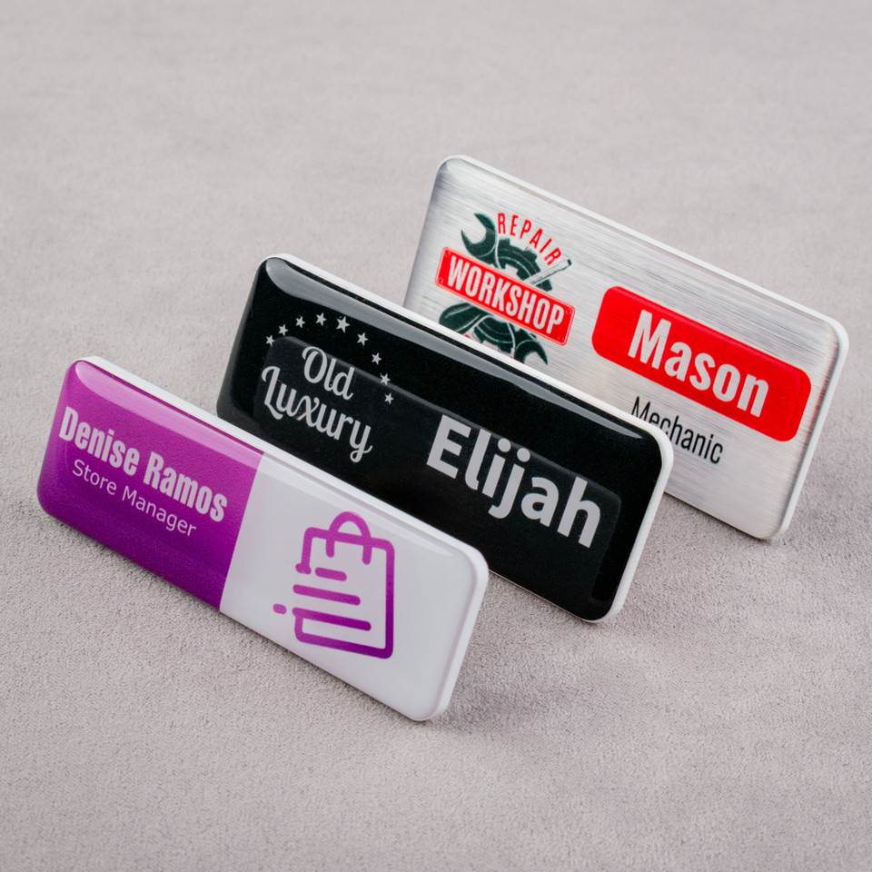Borderless Plastic Name Badge