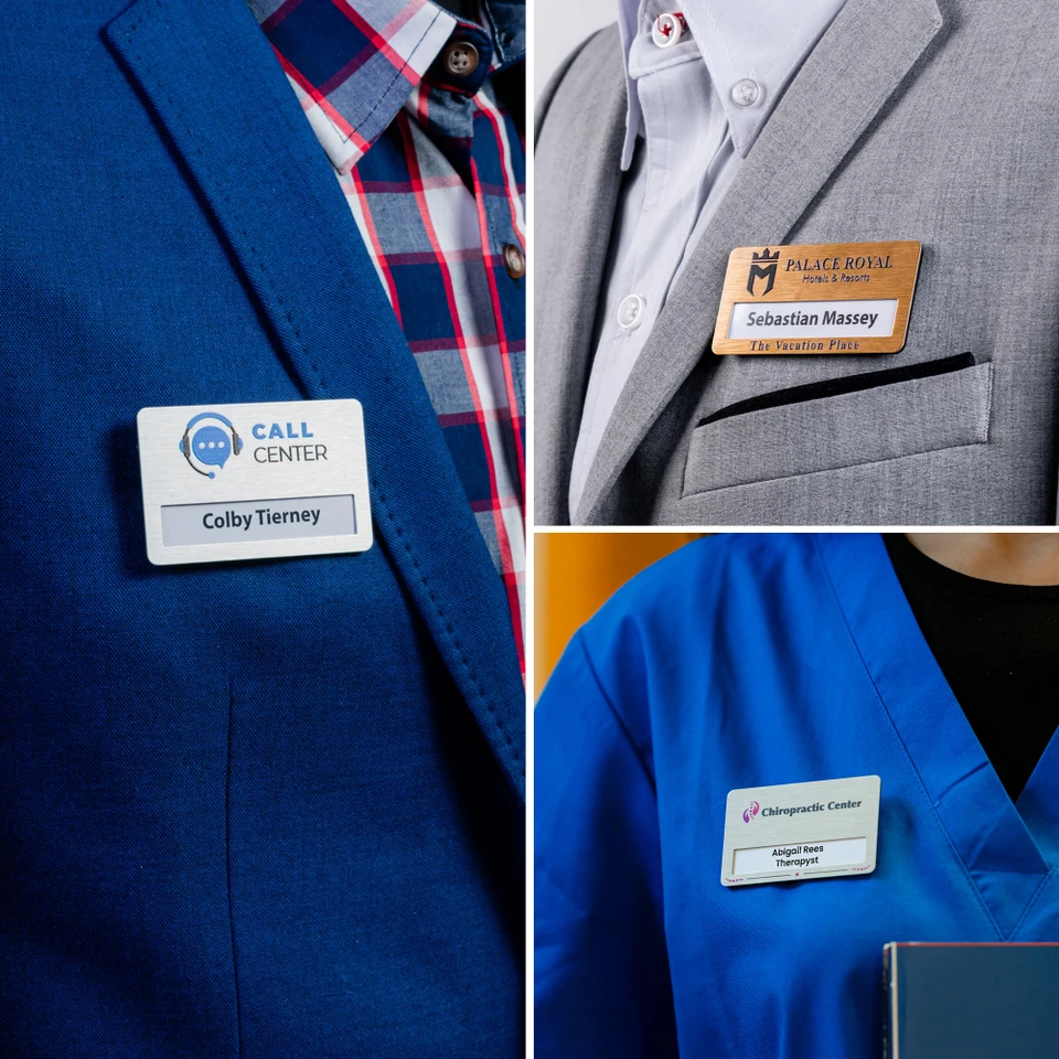 Metal Reusable Name Badge